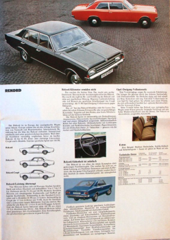 Opel Modellprogramm 1971 Automobilprospekt (10350)